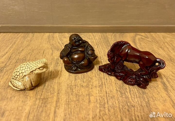 Фигурки фен-шуй Хотэй и лошадь