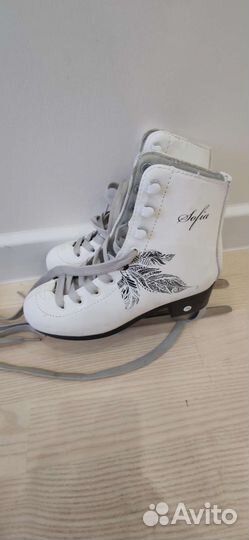 Коньки детские для девочек, 34 размер