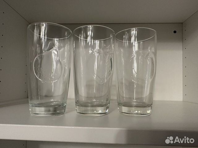 Стаканы высокие с рисунком фруктов