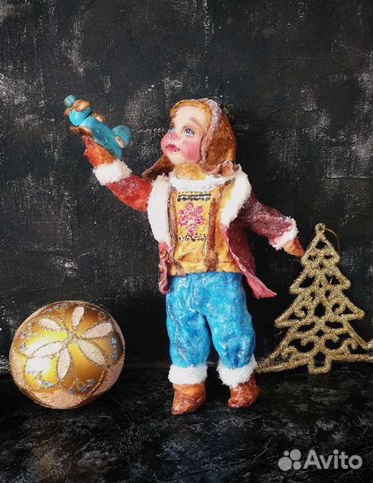 Ватная ёлочная игрушка 