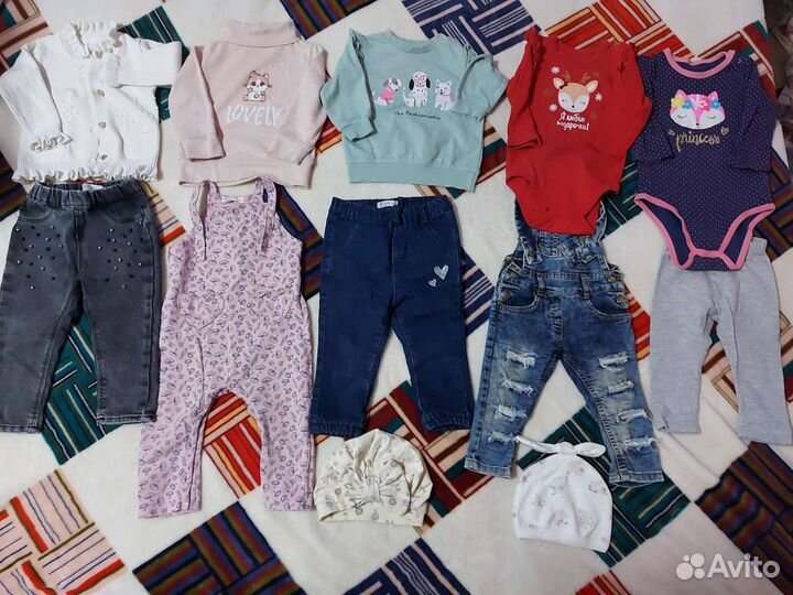 Вещи пакетом на девочку 80-86 см