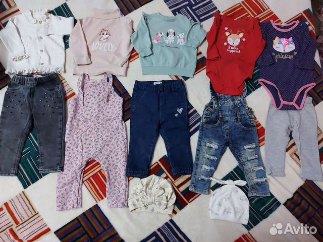 Вещи пакетом на девочку 80-86 см