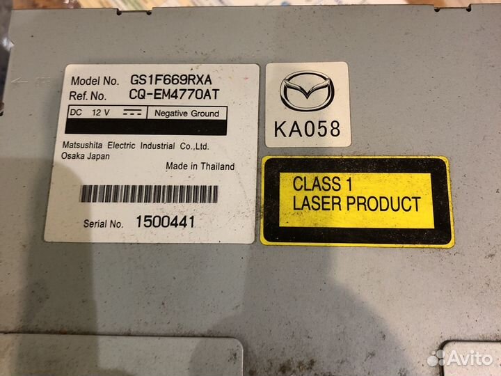 Магнитола mazda 6gh