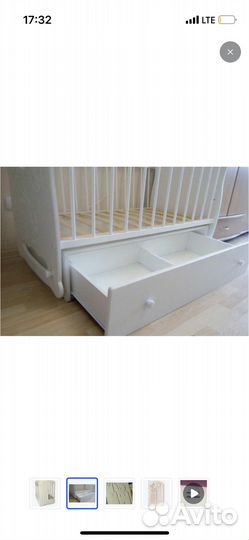 Детская кроватка с маятником