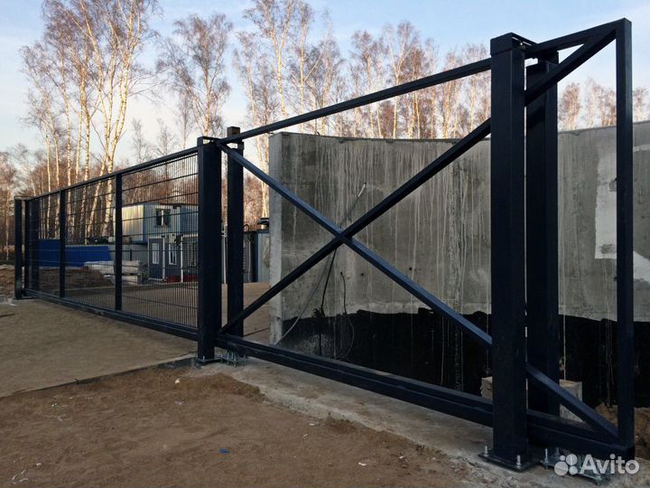 Ворота откатные, распашные с установкой под ключ