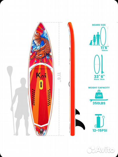 Сап Борд Koi б/у / сап доска koi/ sup board koi