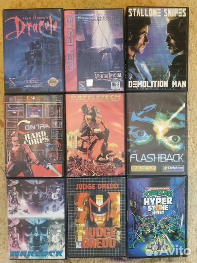 Картриджи для sega mega drive 2