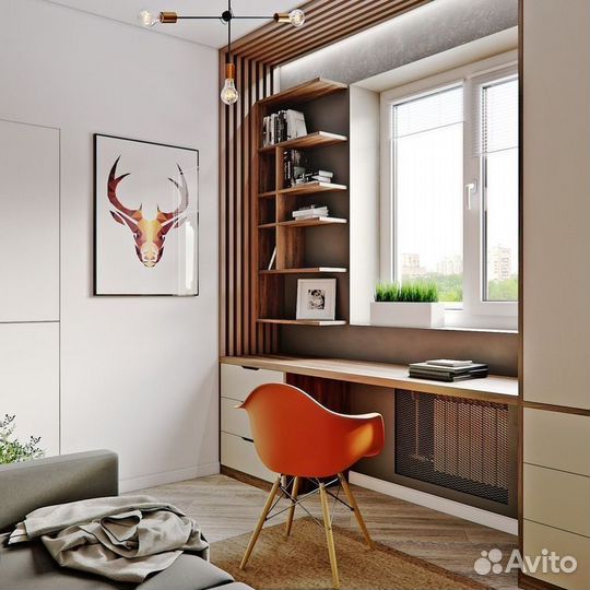 Детская рабочая зона у окна