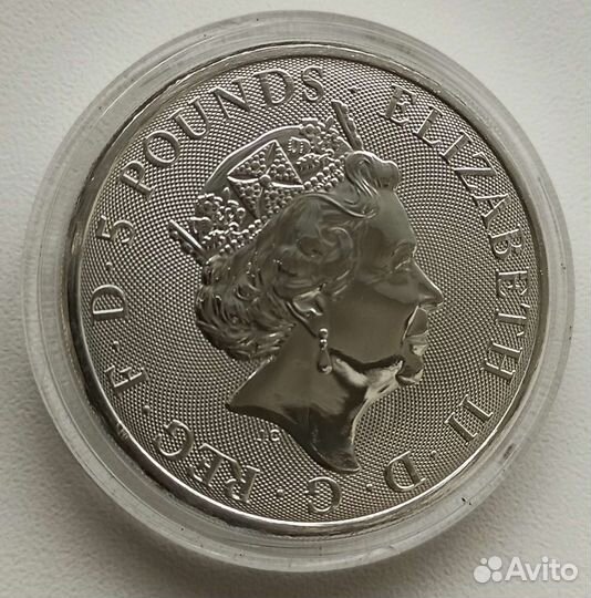 Звери королевы 2 унции серебро цветная