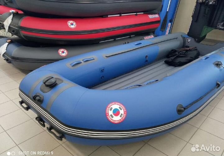 Лодка mishimo river JET470 под водомет синий/серый