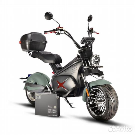 Электроскутер White Siberia Black Sea (Green)