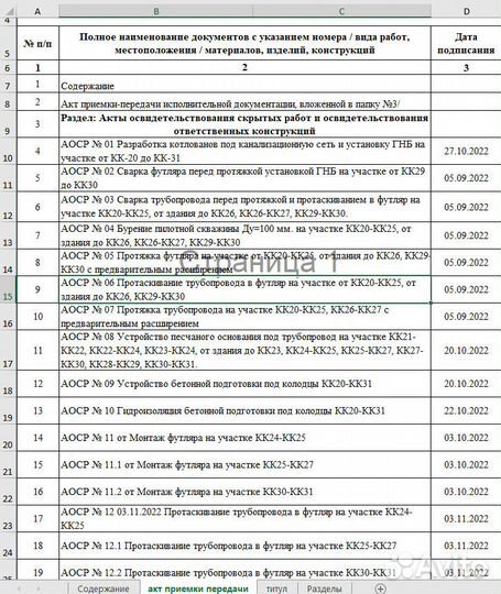 Исполнительная документация