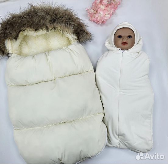 Зимний конверт в коляску