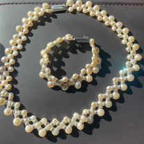 Жемчужное ожерелье и браслет