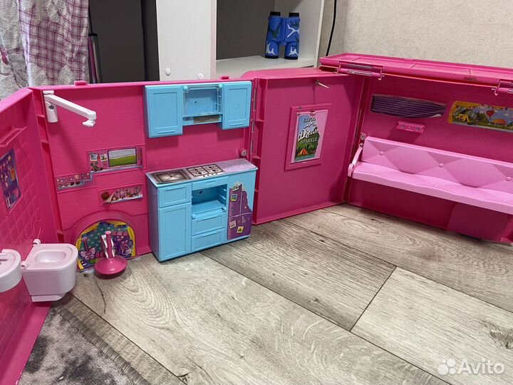 Дом на колесах для барби+вертолет