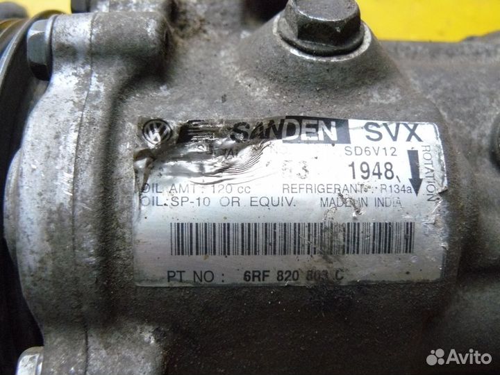 Компрессор кондиционера для VW Polo SED Rus 2017г