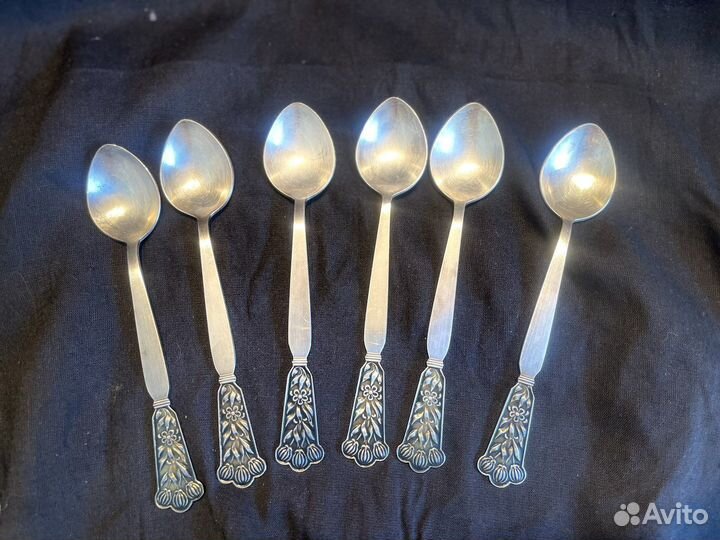 Набор чайных ложек СССР мельхиор