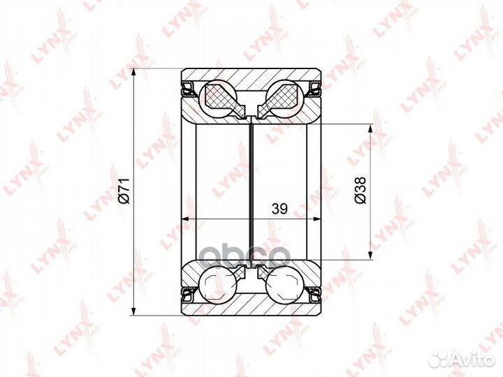 Комплект подшипника ступицы колеса перед WB