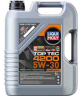 Мотор масло liqui moly синт Top Tec 4200 5W-30,5л