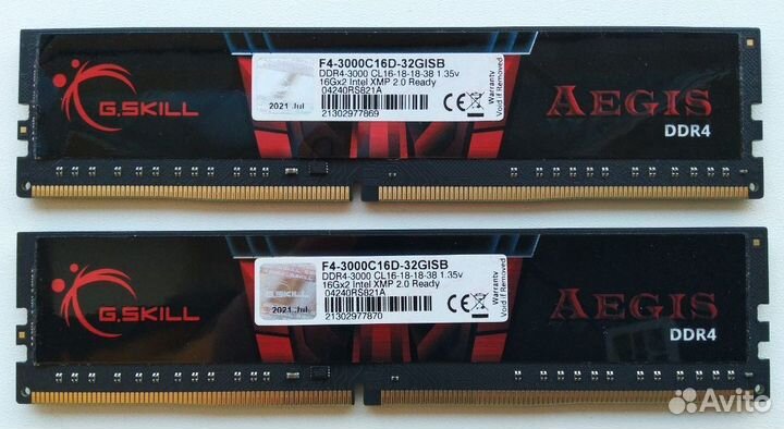Оперативная память DDR4 KIT G.Skill Aegis 2x16Gb