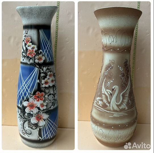 Вазы напольные новые 62 см и 58 см