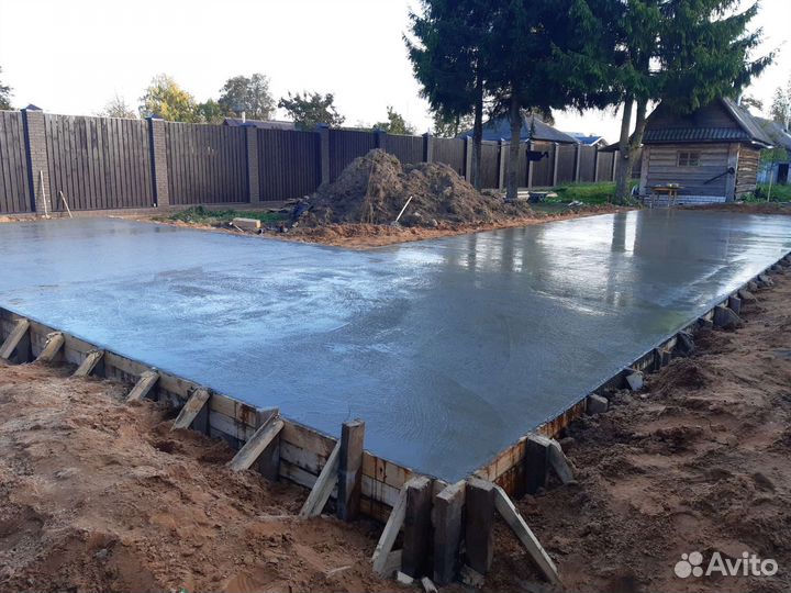 Фундаменты монолитные плиты