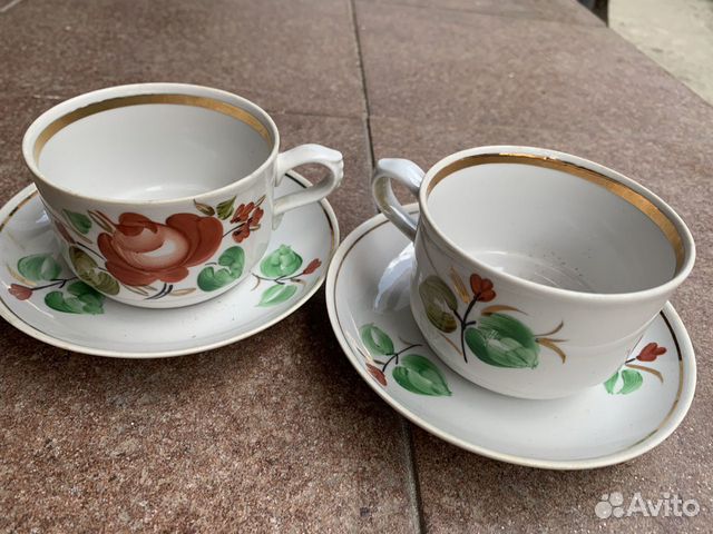 Чайные чашки СССР дулево