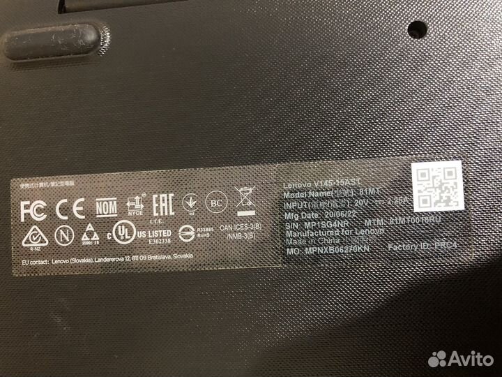Ноутбук для учебы/работы Lenovo v145-15ast