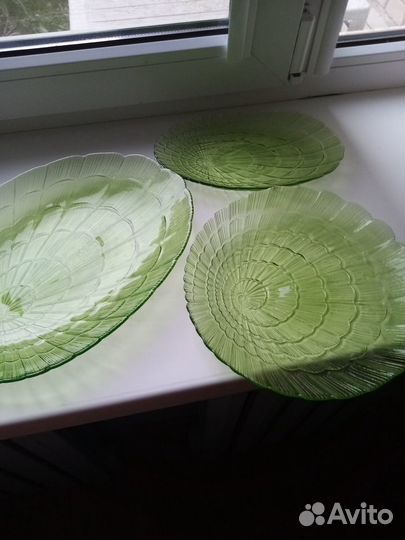 Тарелки стекло 3шт