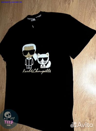 Футболка Karl Lagerfeld черная S XL XXL (Арт.18245)