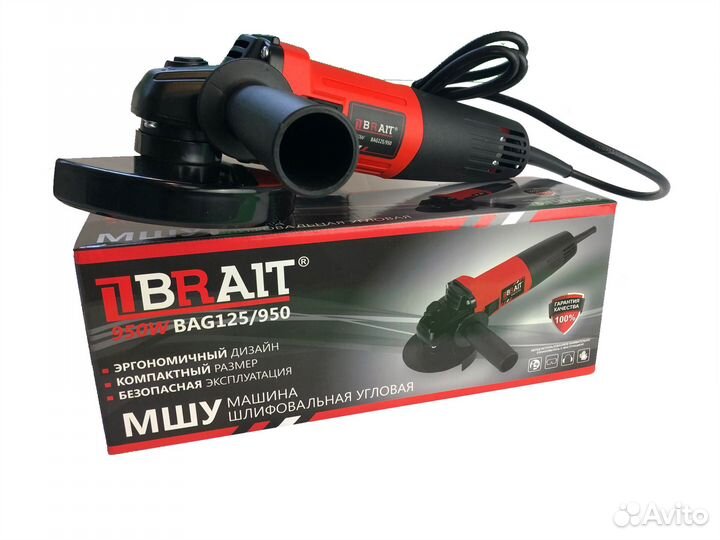 Мшу Болгарка Brait BAG125/950