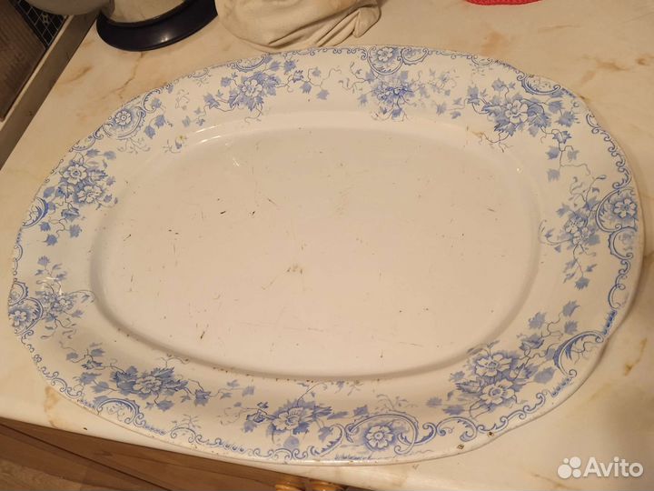 Антиквариат Блюдо.фаянс.Кузнецовский