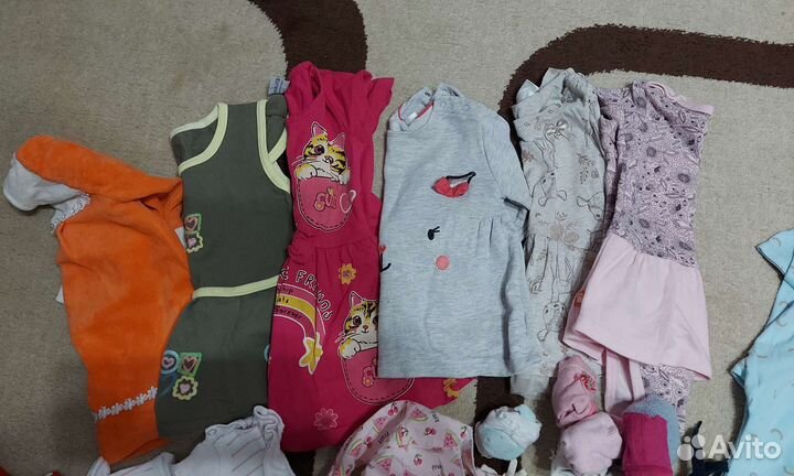 Большой пакет одежды для девочки 74-86