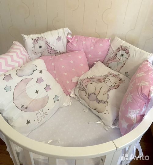 Бортики подушки в детскую кроватку