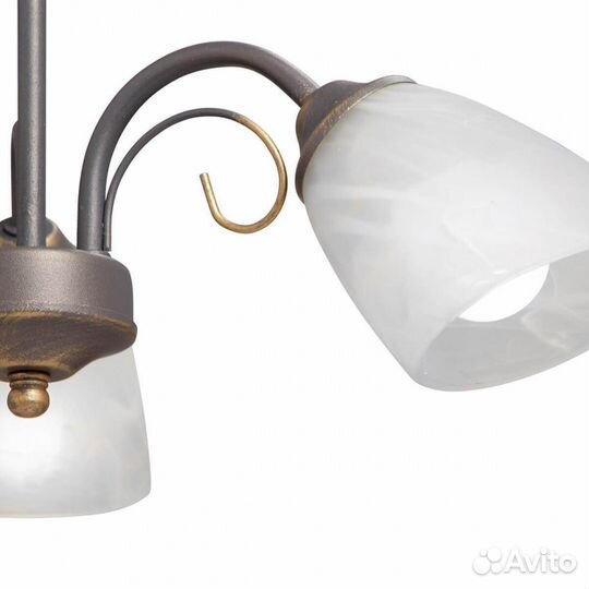 Люстра подвесная металл и стекло классика