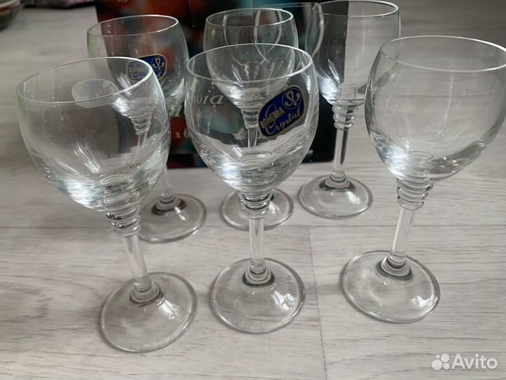 Рюмки Богемское стекло новые