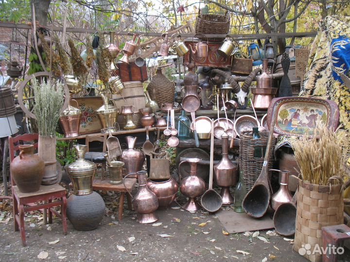 Старинный сундук короб с росписью