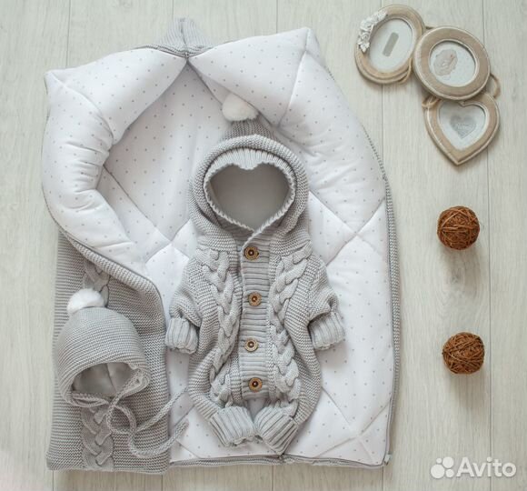 Комплект на выписку Вязаная нежность