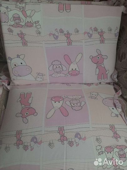 Бортики в детскую кроватку, балдахин, крепление