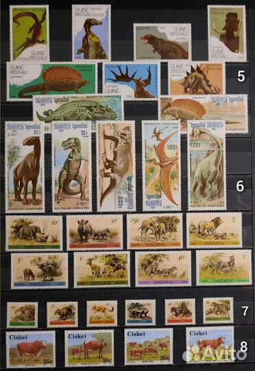 Коллекция редких марок Фауна 2 (чистые )