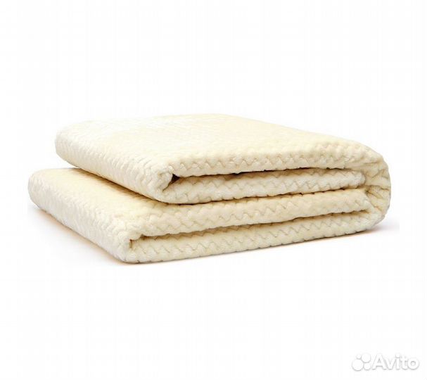 Плед GoodNight Велсофт 200х220, бледно-желтый