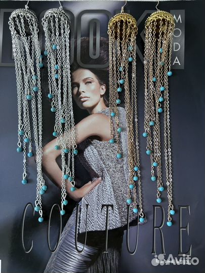 Роскошные длинные серьги