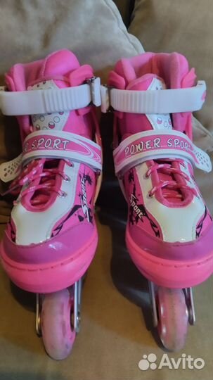 Роликовые коньки детские раздвижные, 31-34