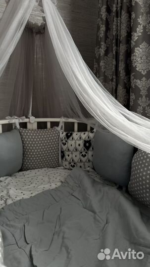 Детская кроватка трансформер круглая