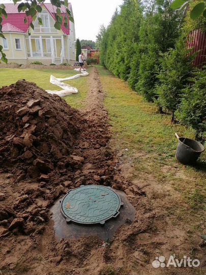 Установка септика из бетонных колец под ключ