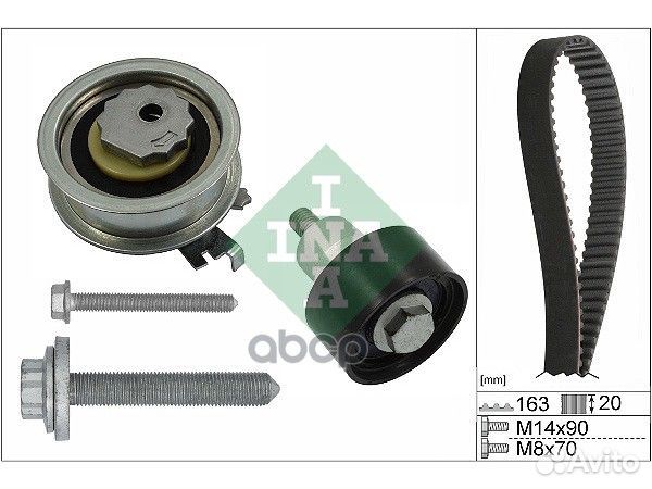 Комплект ремня грм 530059211 Ina