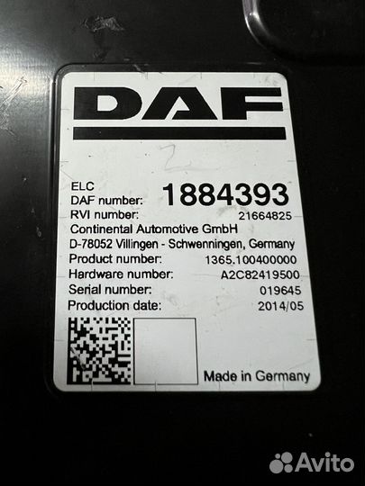 Блок света DAF XF106