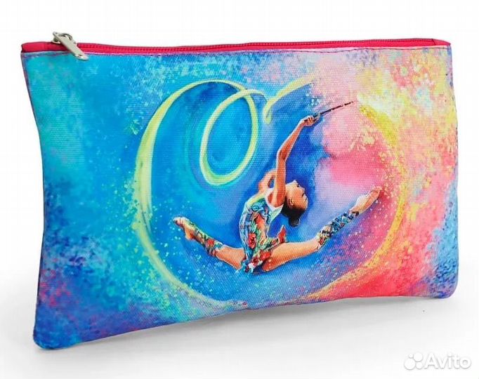 Косметичка (ткань п/э розовый/голубой) 317-034