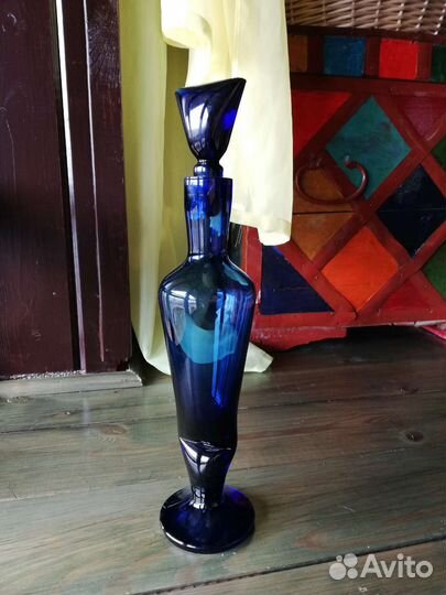 Графин и бокалы СССР цветное стекло Дятьково