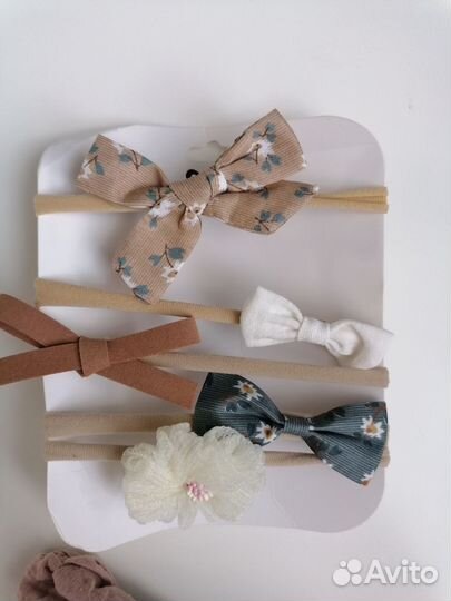 Новые бантики повязки салохи на девочку комплектом
